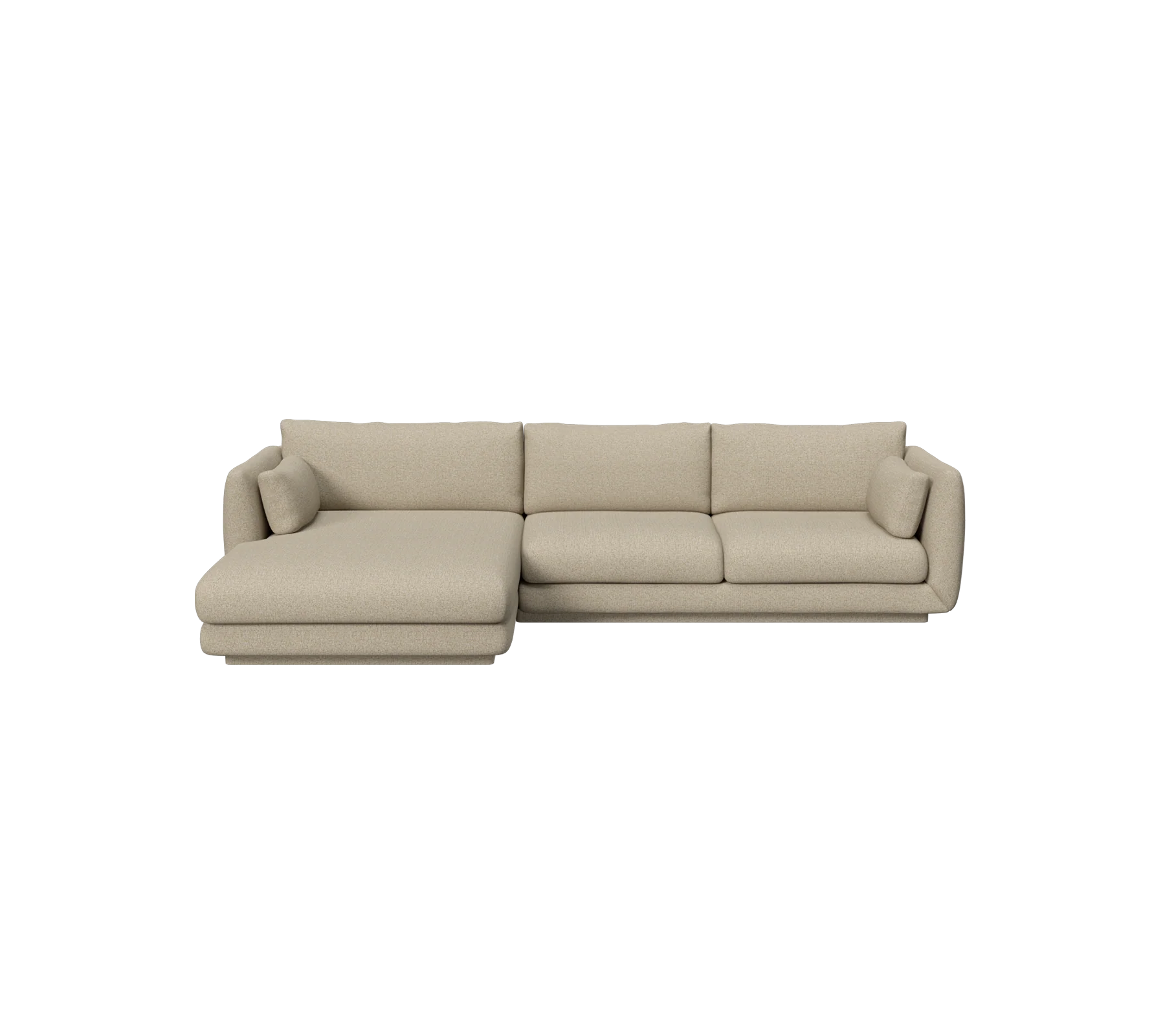 Bloom 2-seater sofa with chaise longue, right and plinth - Image 13