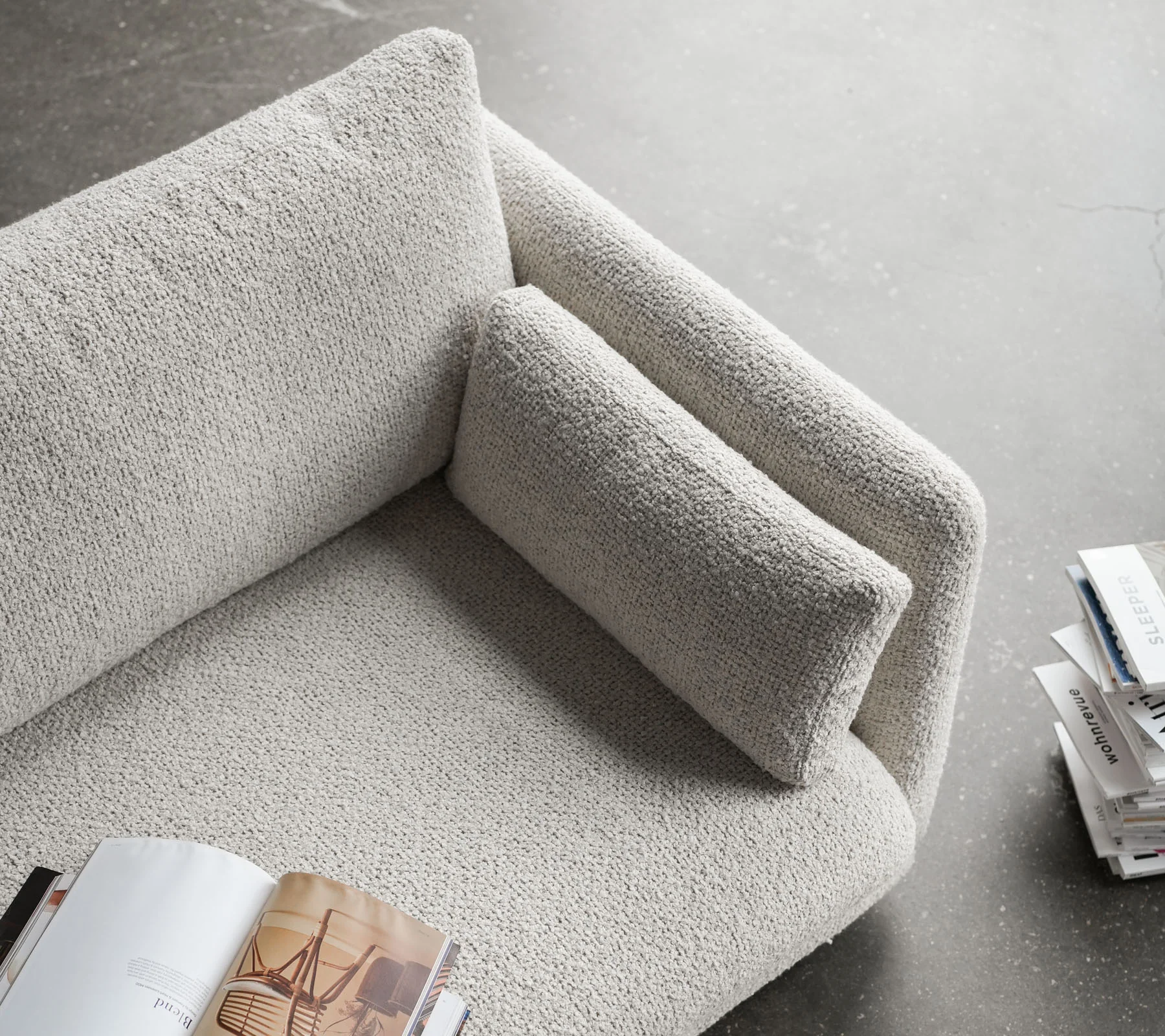Bloom 2-seater sofa with chaise longue, right and plinth - Image 5